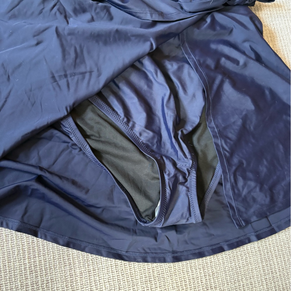 J.Crew Halter Swim Dress One Piece Swimsuit Size 12 in Navy Blue - NWT - Picture 3 of 5